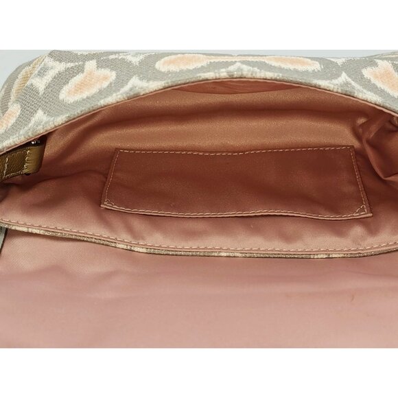 Coach Women's Gray Kristin Op Art Signature Ikat Wristlet Clutch Bag  356 - Picture 9 of 13